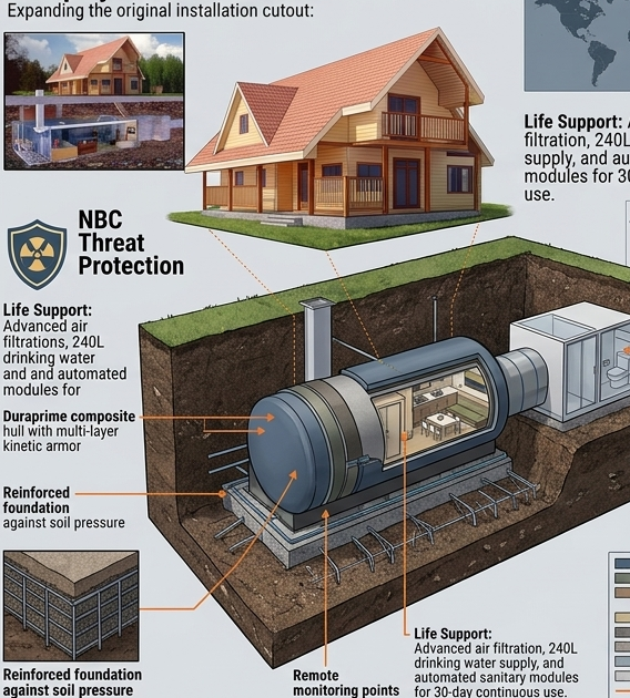 Underground bunker capsule